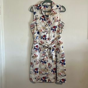 Brooks Brothers Florida Collared Dress NWT Preppy 50s Retro Pockets